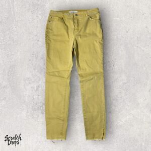 EST 1946 Yellow Denim Jeans 31x30 Mens Straight Fit Bold Casual Streetwear Style